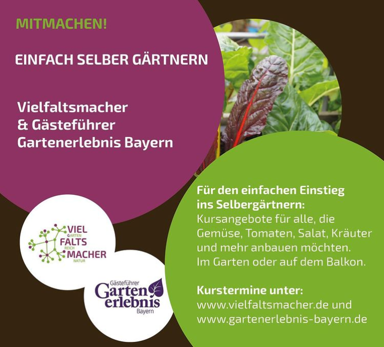 Kooperationsprojekt von Vielfaltsmacher und Gästeführer Gartenerlebnis Bayern